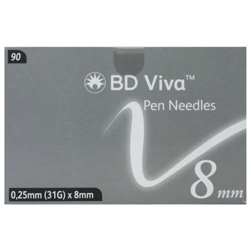 BD Viva Pen Needles 0.25mm (31G) x 8mm x 90