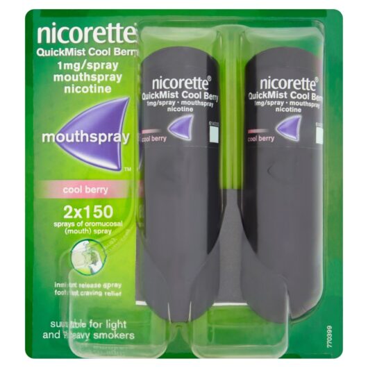 Nicorette QuickMist Cool Berry 1mg Spray Duo