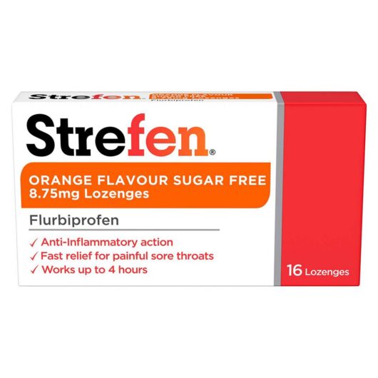 Strefen Orange Flavour Sugar Free 8.75Mg Lozenges - 16