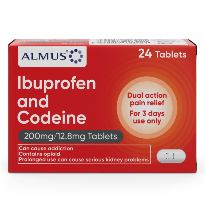 Almus Ibuprofen & Codeine 200mg/12.8mg Tablets 24 Tablet